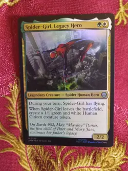 FOIL Spider-girl, Legacy Hero Marvel's Spider-Man Magic The Gathering MTG Card - Image 1