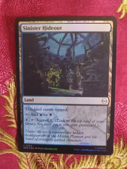 Foil Sinister Hideout Marvel's Spider-Man Magic The Gathering MTG Land mana Card - Image 1