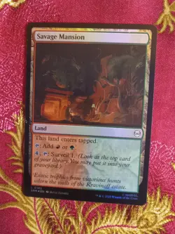 FOIL Savage Mansion Marvel's Spider-Man Magic The Gathering MTG Card maNA land - Image 1