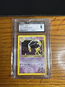 CGC 9 MINT Sabrina's Alakazam 2000 Gym Challenge 16/132 Holo Pokemon Card psa - Image 1