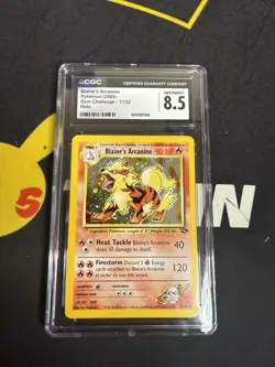 Pokemon Blaine's Arcanine Holo Card 1/132 CGC 8.5 Gym Challenge - Image 1
