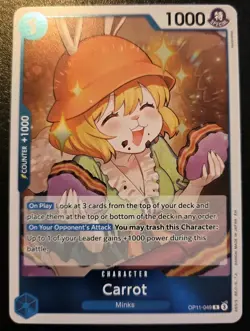 Carrot OP11-049 Foil Rare A Fist Of Divine Speed One Piece Card Game - Image 1