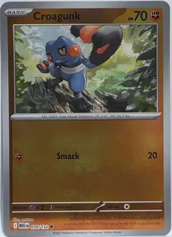 Croagunk 078/132 | Mega Evolution | Common Reverse Holo | NM Pokemon Card - Image 1