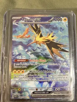 Pokemon TCG Zapdos EX Scarlet & Violet 151 Card Sir NM/M Condition - Image 1