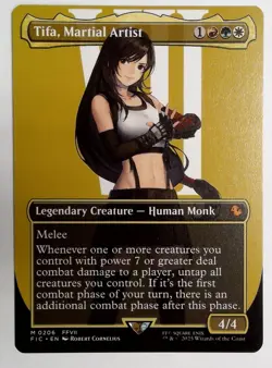 Tifa, Martial Artist (Borderless) Regular Mythic 206 MTG mander Final Fantasy NM - Image 1