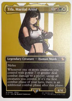 Tifa, Martial Artist (Borderless) Regular Mythic 206 MTG mander Final Fantasy NM - Image 2
