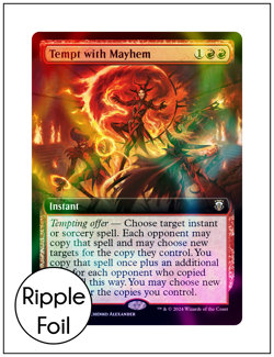 1x Tempt with Mayhem, Extended Art Ripple Foil, Modern Horizons 3, MTG NM - Image 1
