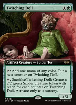 Twitching Doll - Foil - Extended Art - Duskmourn: House of Horror #0384 MTG Magi - Image 1