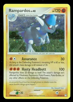 Pokemon RAMPARDOS 33/123 Mysterious Treasures - RARE HOLO - Lightly Played - Image 1