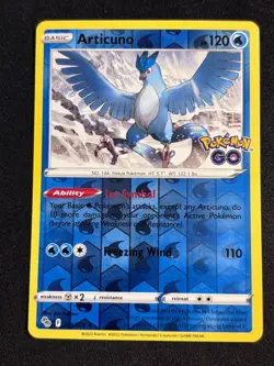 Articuno Reverse Holo Rare Pokemon GO 024/078 NM - Image 1
