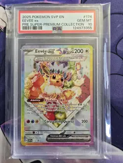 2025 POKEMON PRISMATIC EVOLUTIONS SUPER-PREMIUM COLLECTION EEVEE EX PSA 10 - Image 1
