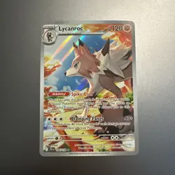 Pokemon TCG 166/159 Lycanroc IR Illustartion Rare Holo Journey Together JTG NM/M - Image 1