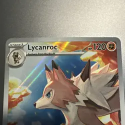 Pokemon TCG 166/159 Lycanroc IR Illustartion Rare Holo Journey Together JTG NM/M - Image 2