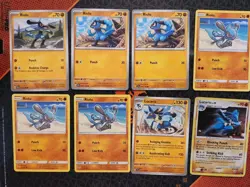 Lot Of 8 Riolu/Lucario Pokemon TCG Cards - Image 1