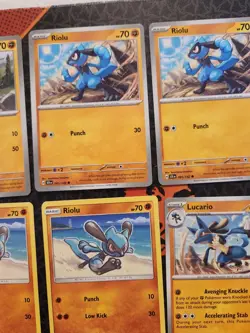 Lot Of 8 Riolu/Lucario Pokemon TCG Cards - Image 3