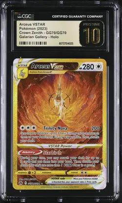 CGC Pristine 10 Arceus VSTAR GG70/GG70 Crown Zenith Pokemon Card - Image 1