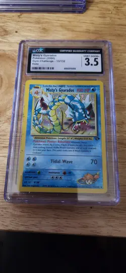 CGC 3.5 GEM MINT Misty's Gyarados 2000 Gym Challenge 13/132 Holo Pokemon Card - Image 1