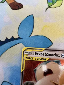 Pokemon Eevee & Snorlax GX Holo Rare Card 120/181 Tag Team, Mint Condition - Image 2