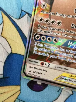 Pokemon Eevee & Snorlax GX Holo Rare Card 120/181 Tag Team, Mint Condition - Image 5