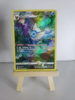 Vaporeon Holo Ultra Rare Full Art Pokemon Brilliant Stars Trainer Gallery Card - Image 2