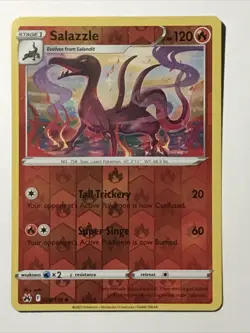 Salazzle #028/159 Crown Zenith Reverse Holo Uncommon - Pokemon Cards - Image 1