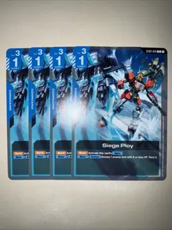 Gundam TCG Wings Of Advance St02-014 X4 Playset Siege Ploy Card Game CCG - Image 1