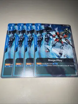 Gundam TCG Wings Of Advance St02-014 X4 Playset Siege Ploy Card Game CCG - Image 4