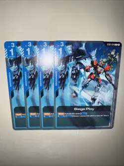 Gundam TCG Wings Of Advance St02-014 X4 Playset Siege Ploy Card Game CCG - Image 5