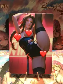 Aerith Final Fantasy Waifu Card Goddess Story CCG Anime Waifu Double Sided - Image 2