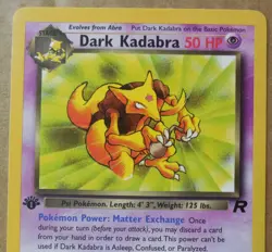 Dark Kadabra 39/82 1st Edition Uncommon Non-Holo Team Rocket Pokemon Card LP - Image 2