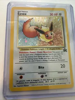 Eevee #11 Black Star Promo Holo Rare Vintage Pokemon Card - NM - Image 1