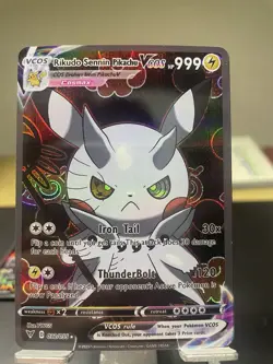 2x Custom Pikachu Vcos Pokemon Cards - Rikudo Sennin & Kurama - Image 2