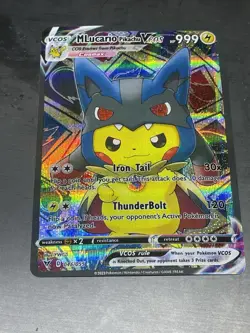 Pikachu Lucario Cosplay Pokemon Card Anime Holo GX TCG ART 11 - Image 1