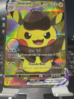 Vcos Detective Pikachu POKEMON COSPLAY CARTE NEW HOLO Card - Image 1