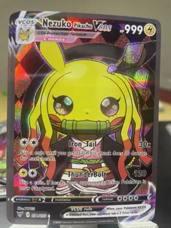 Pikachu Nezuko Pokemon Card VMAX Rainbow GX EX GX ACG V Star Holo Cosplay - Image 1