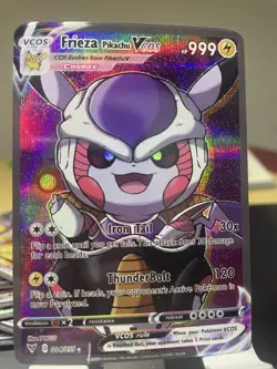 Pikachu Frieza Pokemon Card VMAX Rainbow GX EX GX ACG V Star Holo Cosplay - Image 1