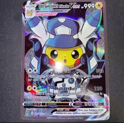 CUSTOM Pikachu, Ultrainstinct Pikachu Cosplay Holo Pokemon Card - Image 1