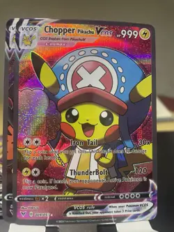 Pikachu Cosplay Chopper Pirate One Piece Pokemon Custom ACG Card Holofoil Anime - Image 1