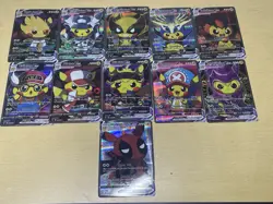 Deadpool Set Vcos Pikachu Cosplay Custom Fan Art Set 11 Holo Cards Pokemon 1〜11 - Image 1