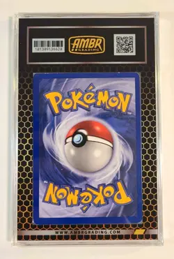 Pokemon Card Pikachu Base Set Graded Ambr 6 Red and Yellow Hexagon Pattern - Image 2