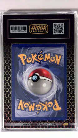 Pokemon Card Pikachu Base Set Graded Ambr 6 Red and Yellow Hexagon Pattern - Image 4