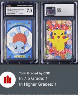 Squirtle Japanese,Vintage Pokemon 1999 DX Card Game TELEVI-KUN Near Mint - Image 3