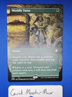Worldly Tutor (Borderless) R Dominaria Remastered 442 Normal NM - Image 1