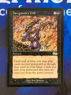 1x MTG Yawgmoth's Will Urza's Saga Magic: The Gathering Light Play - Image 1