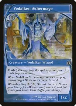 Vedalken Aethermage | LP | Future Sight | MtG Commander EDH Wizard Tribal Tutor - Image 1