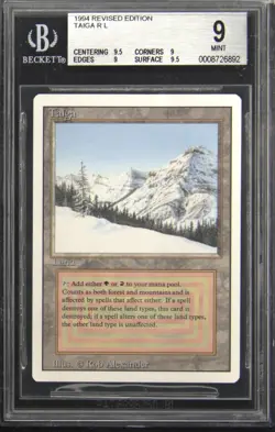 1994 MAGIC: THE GATHERING REVISED ED TAIGA BGS 9 - Image 1