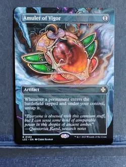 Amulet of Vigor (Borderless); Commander: the Lost Caverns of Ixalan - Image 1