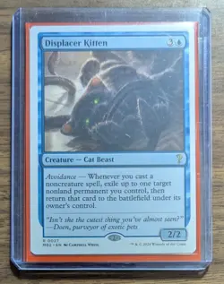 MTG Displacer Kitten White Border Non-Foil from Mystery Booster 2 NM - Image 2