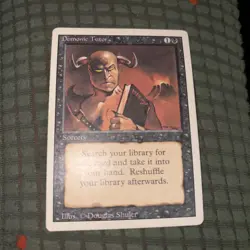 Magic the Gathering Revised Edition Demonic Tutor Sorcery LP - Image 1