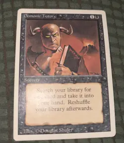 Magic the Gathering Revised Edition Demonic Tutor Sorcery LP - Image 2